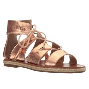 LUCKY BRAND Dristel Retro Metallic Gladiator Lace Up Sandal Size 10 | Boho Chic